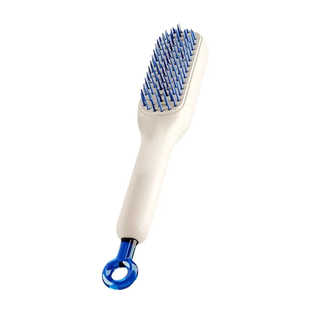 Self Cleaning Self Cleaning Hair Comb Gift Smoothing Massage Brush ABS Magic Anti-Static Retractable Hair Comb R0S3